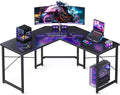 L Shaped Gaming Desk 51 Inch Computer Desk Carbon Fiber