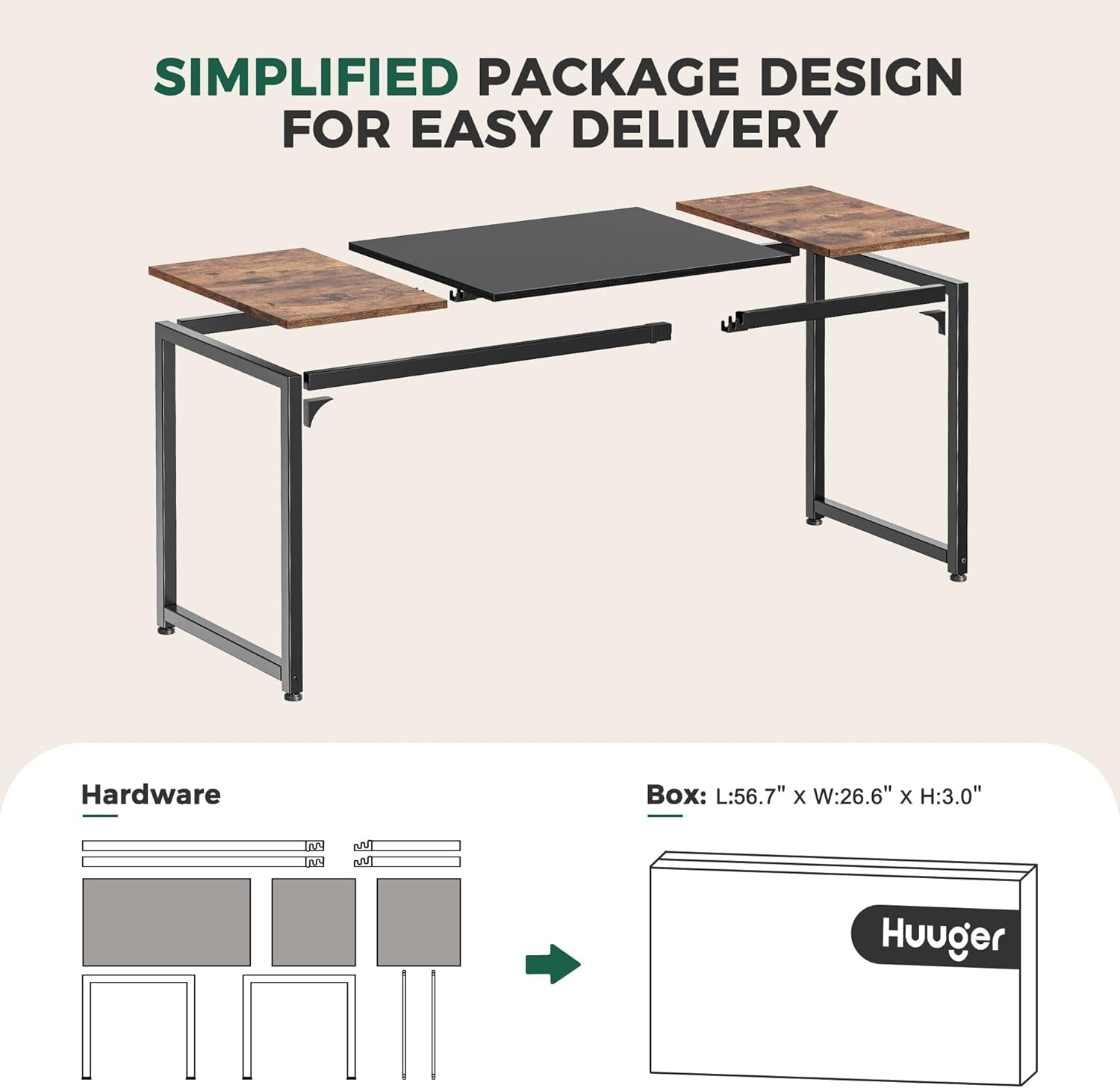 80 Inch Rustic Brown And Black Gaming Desk With Storage