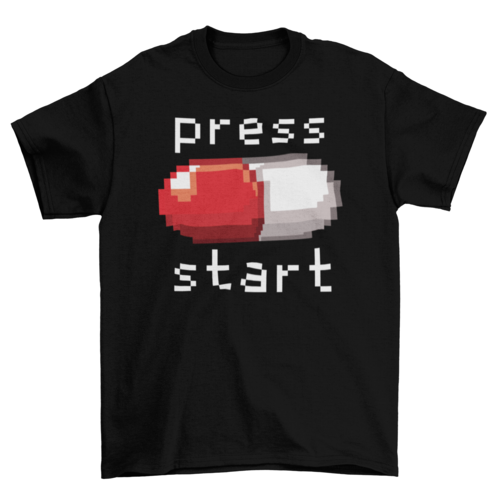 Press Start 8-bit Gaming T-shirt