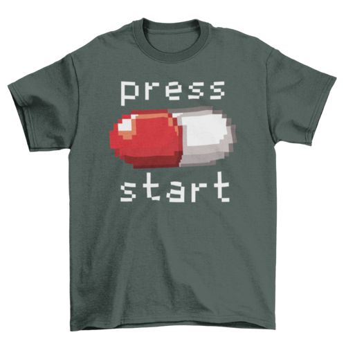 Press Start 8-bit Gaming T-shirt