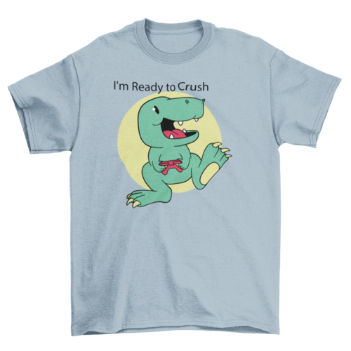 Gaming cute dino school t-shirt
