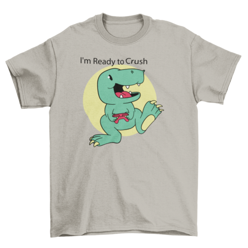 Gaming cute dino school t-shirt