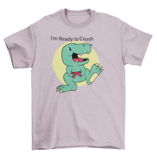Gaming cute dino school t-shirt