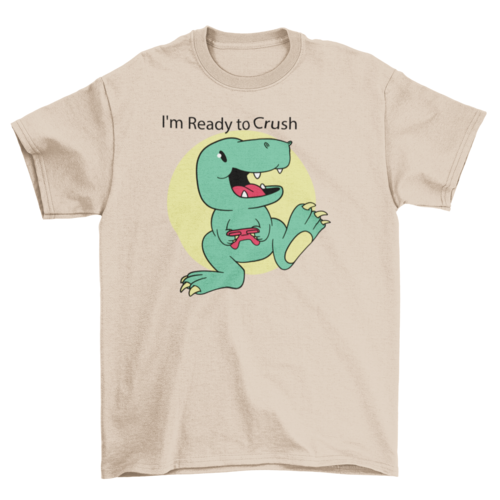 Gaming cute dino school t-shirt
