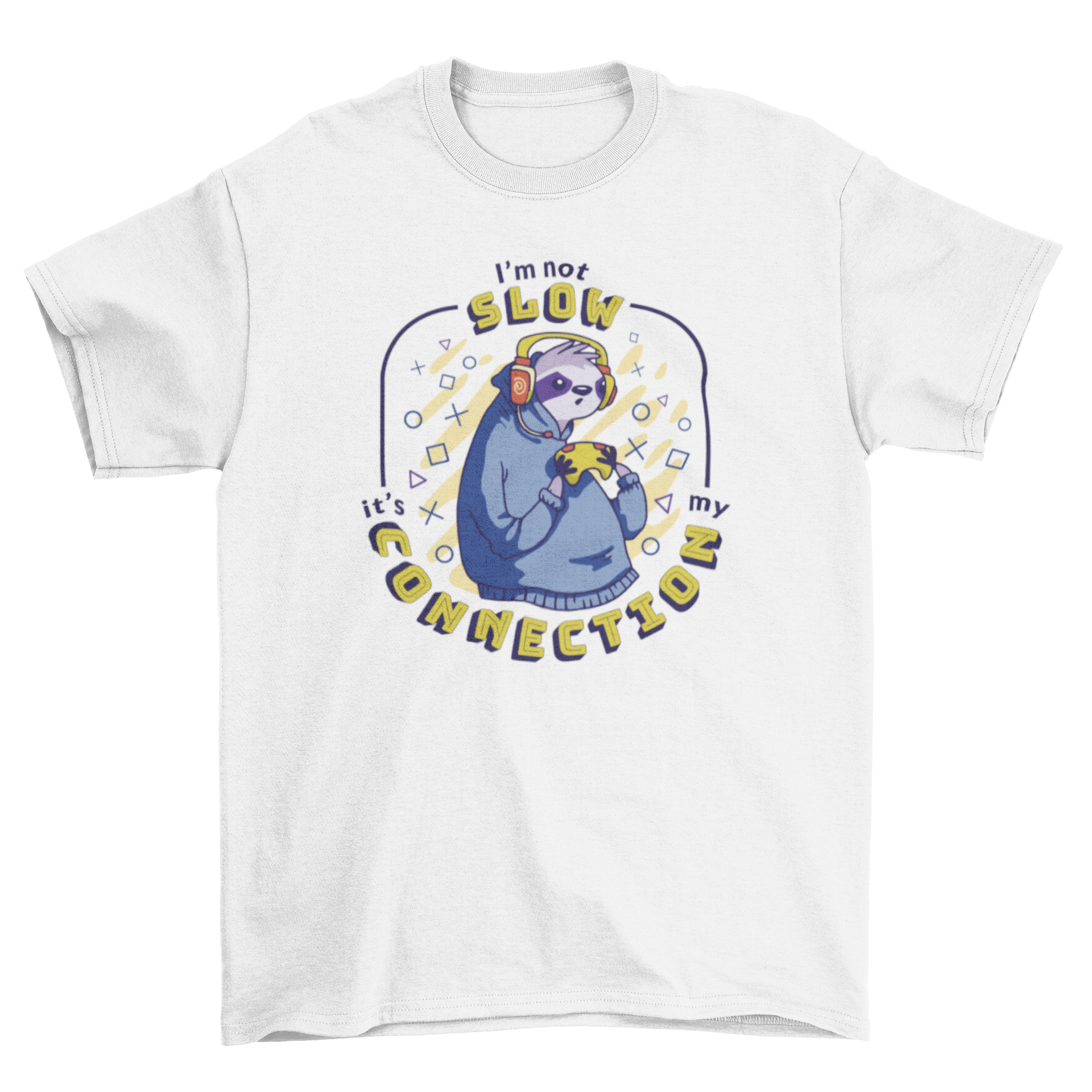 Slow gaming sloth t-shirt