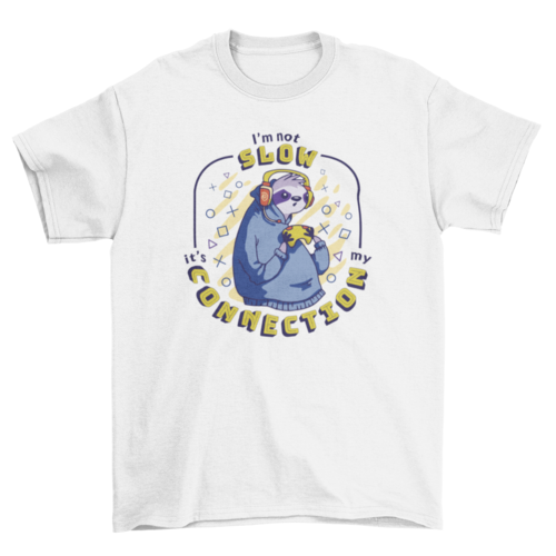 Slow gaming sloth t-shirt