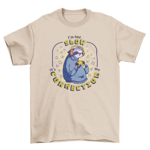 Slow gaming sloth t-shirt
