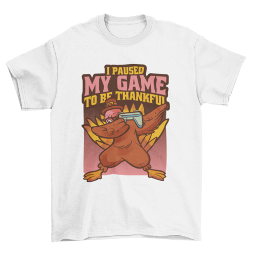 Gaming turkey Thanksgiving t-shirt design