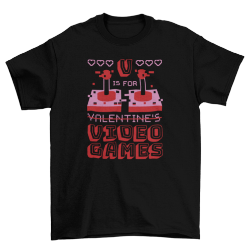 Valentines day gaming t-shirt