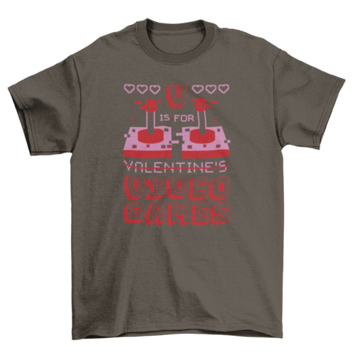 Valentines day gaming t-shirt