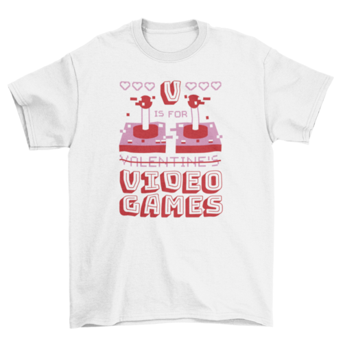 Valentines day gaming t-shirt