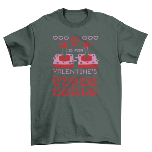 Valentines day gaming t-shirt