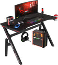 47 Inch Gaming Desk With Cup Holder For Home Office