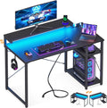 RGB Gaming Desk 40 Inch With LED Lights For Home Office